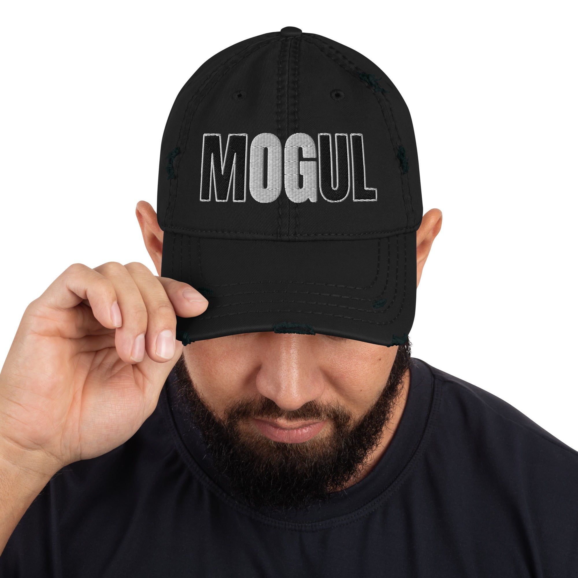 Embroidered OG Mogul Distressed Dad Hat
